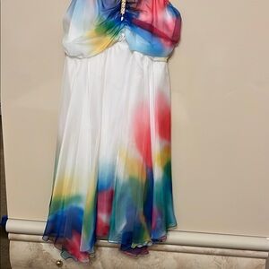 Colorful Tie-Dye Lyrical Dress